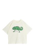 Lizard Sp Ss Tee Tops T-shirts Short-sleeved White Mini Rodini