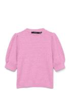 Vmdoffy 2/4 O-Neck Pullover Ga Noos Tops Knitwear Jumpers Pink Vero Mo...