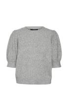 Vmdoffy 2/4 O-Neck Pullover Ga Noos Tops Knitwear Jumpers Grey Vero Mo...