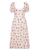 Gillian Midi Dress Polvipituinen Mekko White Bardot