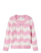 Nmfdamilla Ls Knit Tops Knitwear Pullovers Pink Name It