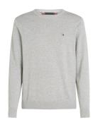 Essential Ssnl Cotton Crew Neck Tops Knitwear Round Necks Grey Tommy H...