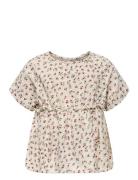 Kmgthyra Life S/S Top Wvn Noos Tops Blouses & Tunics White Kids Only