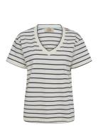 Mmnani V-Ss Stripe Tee Tops T-shirts & Tops Short-sleeved Navy MOS MOS...
