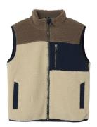 Nkmmonico Teddy Vest Toppaliivi Cream Name It