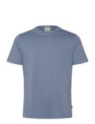 Mercerized Cotton Tee S/S Tops T-shirts Short-sleeved Navy Lindbergh B...