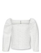 Kogpilea 3/4 Emb Anglaise Shirt Wvn Tops Blouses & Tunics White Kids O...