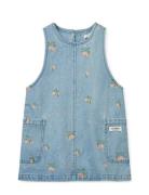 Angelica Printed Denim Dress Mekko Blue Liewood