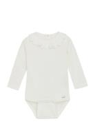 Body Ls Rib Pitkähihainen Body White Minymo