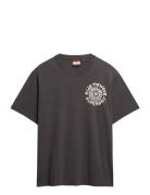 Outdoor Narrative Loose Tee Tops T-shirts Short-sleeved Black Superdry