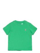 Cotton Jersey Crewneck Tee Tops T-shirts Short-sleeved Green Ralph Lau...