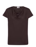 Kalani Top Tops T-shirts & Tops Short-sleeved Brown Twist & Tango