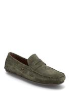 Casual Hilfiger Suede Driver Loaferit Matalat Kengät Khaki Green Tommy...