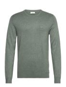 Ecovero L/S O-Neck Knit Tops Knitwear Round Necks Green Lindbergh