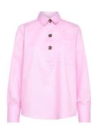 Fqflynn-Sh Tops Shirts Long-sleeved Pink FREE/QUENT