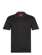 Dimerspolo Tops Polos Short-sleeved Black HUGO