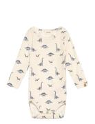 Nbmgeo Atu Ls Slim Body Lil Bodies Long-sleeved Cream Lil'Atelier