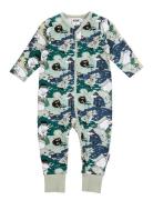 Vattenfärger Pyjamas Pyjama Sie Jumpsuit Haalari Green MUMIN