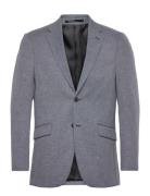 Linen Mix Blazer Suits & Blazers Blazers Single Breasted Blazers Blue ...