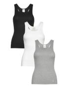 Scoop Neck Cotton Tank 3Pk Toppi Black Calvin Klein