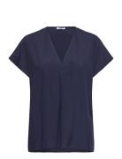 Shirt Cwroksana Tops Blouses Short-sleeved Navy Claire Woman