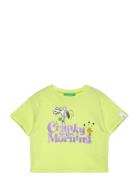 T-Shirt Tops T-shirts Short-sleeved Yellow United Colors Of Benetton