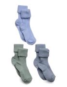 Cotton Rib Baby Socks - 3-Pack Sukat Blue Mp Denmark