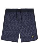 Monogram Board Short Uimashortsit Navy Lyle & Scott