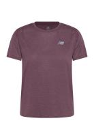 Athletics T-Shirt Sport T-shirts & Tops Short-sleeved Purple New Balan...