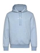 Logo Double-Knit Hoodie Tops Sweat-shirts & Hoodies Hoodies Blue Polo ...