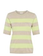 Kalizza Striped Knit Tops Knitwear Jumpers Green Kaffe