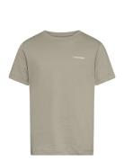 Chest Inst.logo Ss T-Shirt Tops T-shirts Short-sleeved Khaki Green Cal...