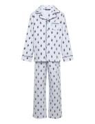 S6-Sleepwear Pant Set Pyjamasetti Pyjama Blue Ralph Lauren Kids