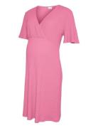 Mlnova Tess 24 Jrs Abk Dress 2F Polvipituinen Mekko Pink Mamalicious