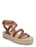 Polly Leather Gladiator Espadrille Matalat Sandaalit Espadrillot Brown...