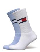 Th Uni Tj Sock 2P Flag Underwear Socks Regular Socks White Tommy Hilfi...