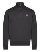 Half Zip Sweatshirt Tops Sweat-shirts & Hoodies Sweat-shirts Black Fre...