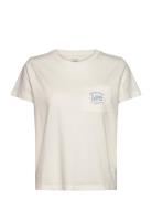 Logo Pocket Tee Tops T-shirts & Tops Short-sleeved White Lee Jeans