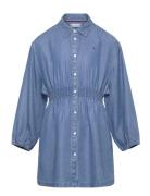 Chambray Shirt Dress Ls Dresses & Skirts Dresses Casual Dresses Long-s...