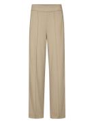 Mmtash Spring Pant Bottoms Trousers Straight Leg Beige MOS MOSH