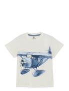 T-Shirt Ss Slub Tops T-shirts Short-sleeved White En Fant