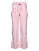 Trousers Linen Blend Bottoms Trousers Pink Lindex