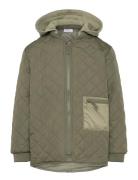 Jacket Padded W Hood Toppatakki Green Lindex