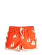 Sailing Boats Aop Swim Shorts Uimashortsit Orange Mini Rodini