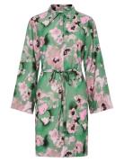 Yaswingy 7/8 Shirt Dress S. Lyhyt Mekko Green YAS