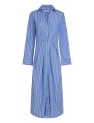 Soft Co Knot Ls Shirt Dress Polvipituinen Mekko Blue Tommy Hilfiger