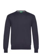 Sweater L/S Tops Sweat-shirts & Hoodies Sweat-shirts Navy United Color...