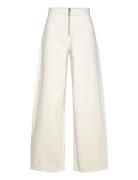 Wideleg Jeans With Zip Bottoms Jeans Wide Beige Mango