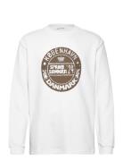 Wwherc Waffle Ls T-Shirt Tops T-shirts Long-sleeved White WOOD WOOD