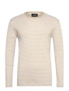 Duo Rib Tobias Tee Ls Tops T-shirts Long-sleeved Beige Mads Nørgaard